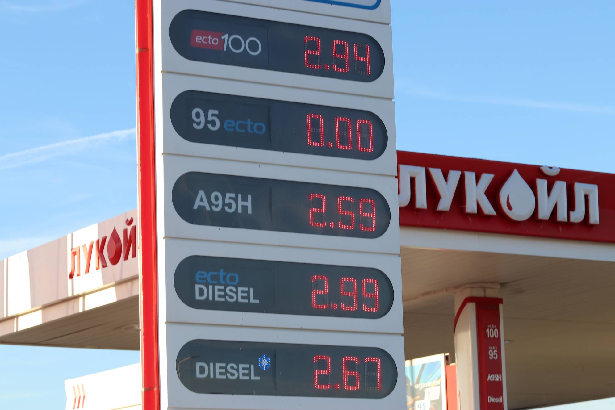 Бензиностанция Лукойл, цени на горивата